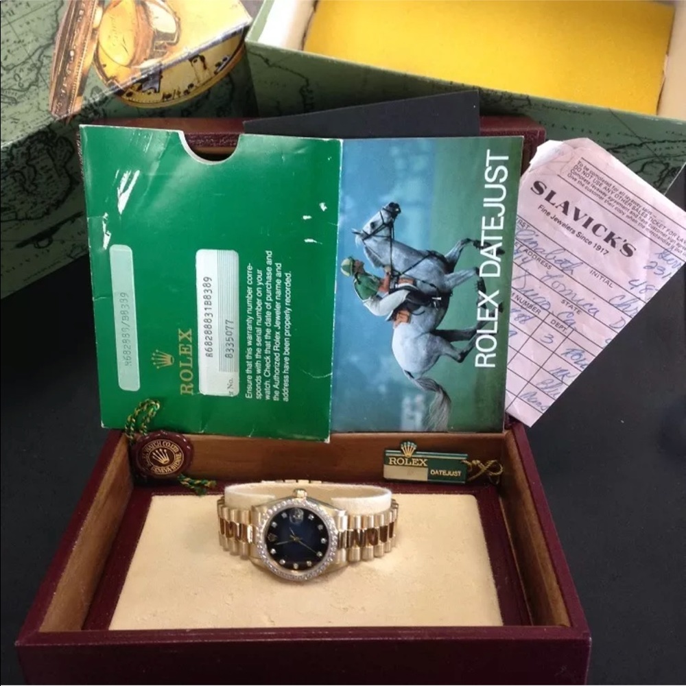 Rolex Mid Size 18k Yellow Factory Diamonds - Picture 3 of 5